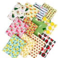 Miniatyrbillede 2 af 2: Cotton Craft Stofpakke, 12 Stykker, 50 x 50 cm, Frugt Mønster,12 Stk, 50x50cm