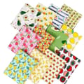 Miniatyrbillede 1 af 2: Cotton Craft Stofpakke, 12 Stykker, 50 x 50 cm, Frugt Mønster,12 Stk, 50x50cm