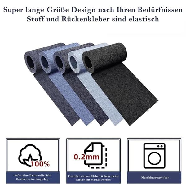 Lollanda 5 stk Strygelapper til Jeans – Patches i denimfarver 8x51 cm