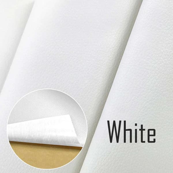 Selvklæbende læder fix reparationsindretning Patch til Sofa White 35*137
