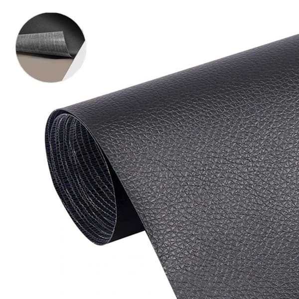 Självhäftande Skinn Fix Repair Dekor Patch för Soffa Svart 2st 20x30cm Ark