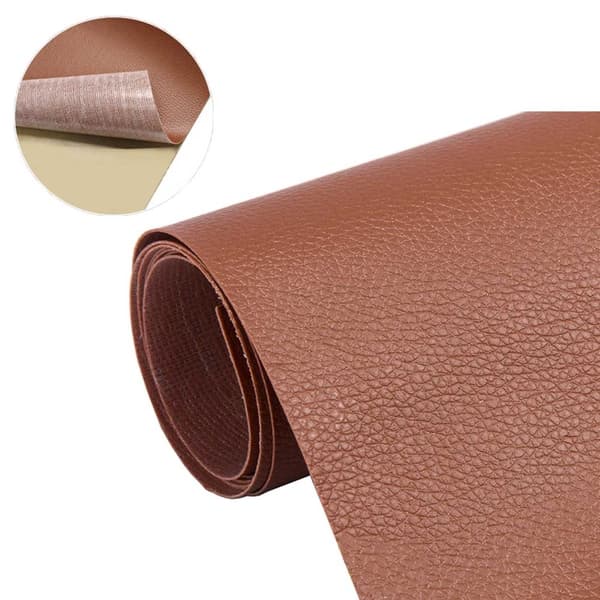 Selvklæbende læder fix reparationsindretning patch til sofa brun 2 stk 20x30 cm ark