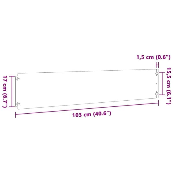 Rabattkanter 30 st olivgrön 20x103 cm kallvalsat stål