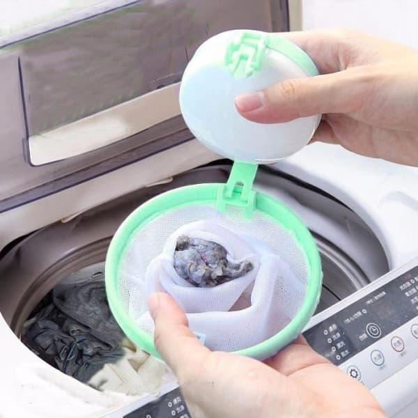 SHOP-STORY - Anti-Lint Hair Catcher Filter - Återanvändbar flytande boll för tvättmaskin - Grön