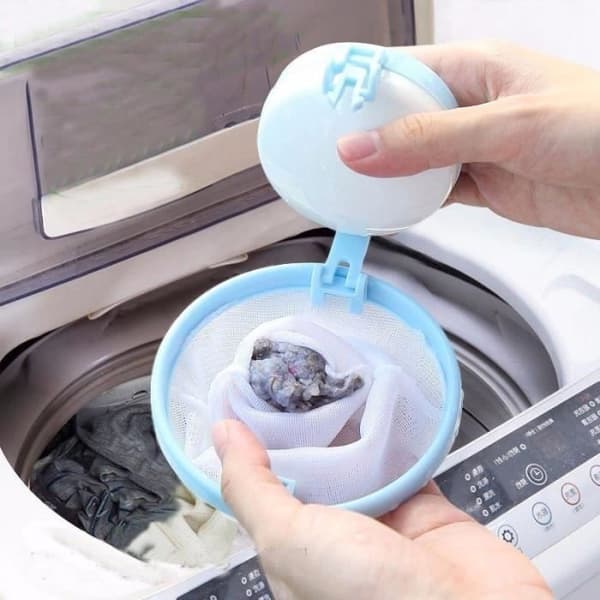 SHOP-STORY - Anti-Lint Hair Catcher Filter - Återanvändbar flytande boll för tvättmaskin - Blå