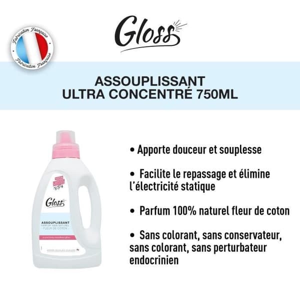 GLOSS Mjukgörande bomullblomma - 750 ml