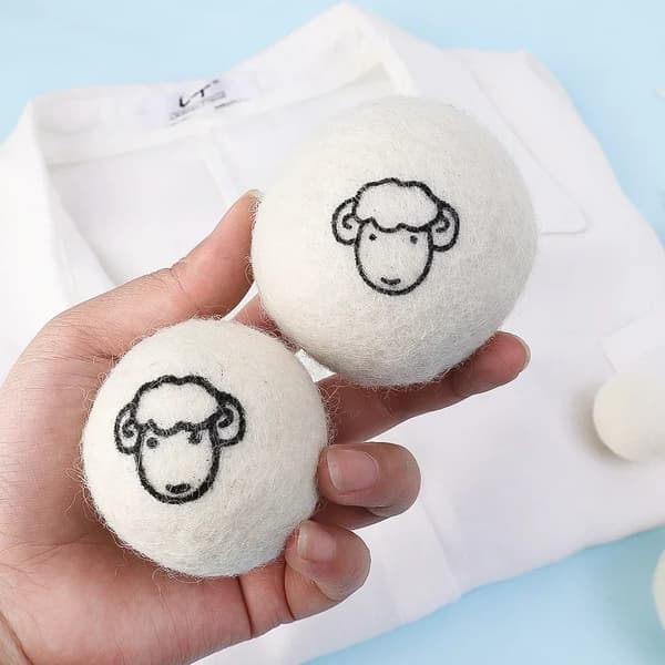 OBOSOE 6pcs uudelleenkäytettävä villa kuivaaja pallot vaatteet pehmeyttäjä villa kuivaaja pallot Kit pesukoneen kotiin pesukone