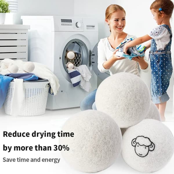 OBOSOE 6pcs uudelleenkäytettävä villa kuivaaja pallot vaatteet pehmeyttäjä villa kuivaaja pallot Kit pesukoneen kotiin pesukone