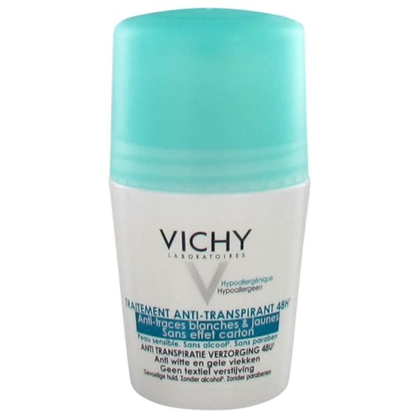 Deodorant - Vichy - Roll-On 50ml - Anti-Spår Vit &amp; Gul - 48h - Utan aluminiumsalter
