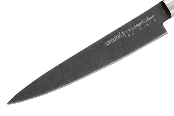Samura MO-V Stonewash Utility Knife 6.0" - Premium japansk stål kokkekniv til alsidige køkkenopgaver og præcisionsskæring