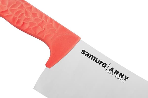 Samura ARNY 8.2" Moderni Lihaveitsi elävän korallin värisellä kahvalla - Ensiluokkainen japanilainen teräskeittiöveitsi kulinaariseen huippuosaamiseen