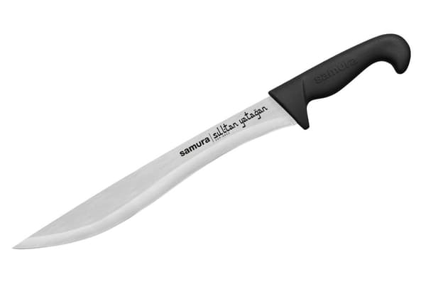 Samura SULTAN PRO 11.9" Yatagan Kniv med Sort Håndtag - Premium Japansk Stål Kokkekniv til Præcisionsskæring og Kulinarisk Ekspertise