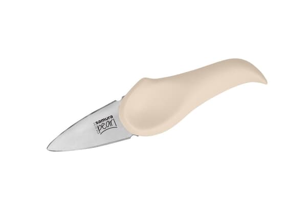 Samura PEARL 3" Østerskniv - Japansk Stål, Beige - Præcisionsværktøj til Åbning af Østers, Holdbart og Pålideligt Køkkenessentiel