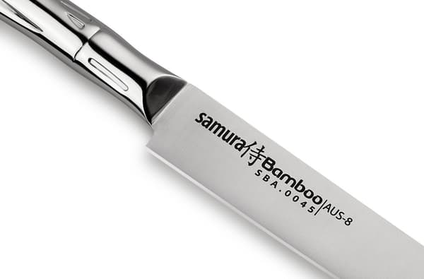 Samura Bamboo 8-Tommer Japansk Stål Skærekniv - Præcisionskøkkenværktøj til Ubesværet Skæring og Tern
