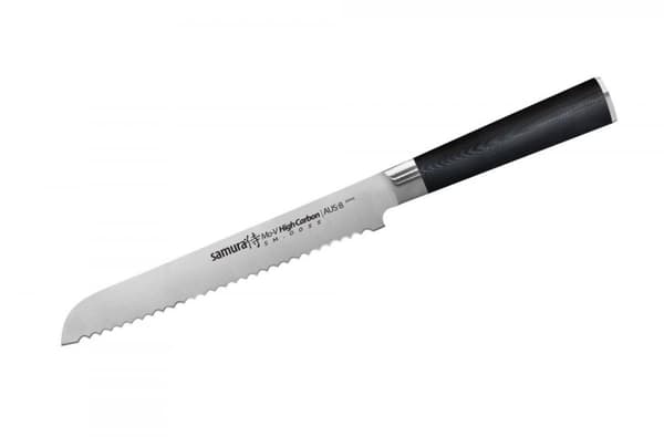 Samura MO-V 9" Brødkniv - Præcisions japansk stål køkkenkniv til ubesværet skæring og servering af brød og bagværk