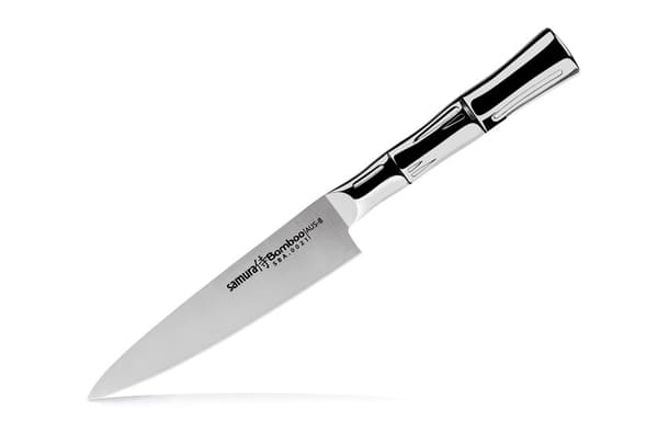 Samura BAMBOO Blød Ostekniv - 5,3'' (135 mm) Japansk Stål Kulinarisk Værktøj til Præcis Skæring og Servering