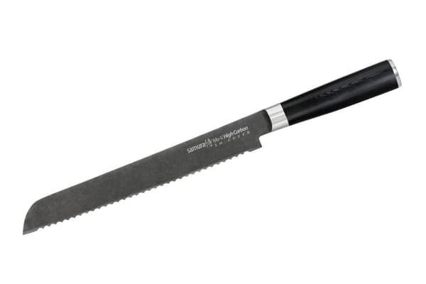 Samura MO-V Stonewash 9" Brødkniv - Premium Japansk Stål Køkkenkniv til Præcisionsskæring og Håndværksbagning