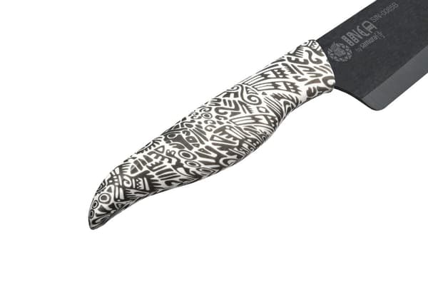 Samura INCA 7.4" Kokkekniv med Sort Zirconia Keramisk Klinge - Højkvalitets Japansk Stål Køkkenkniv til Præcisionsmadlavning og Ubesværet Madforberede