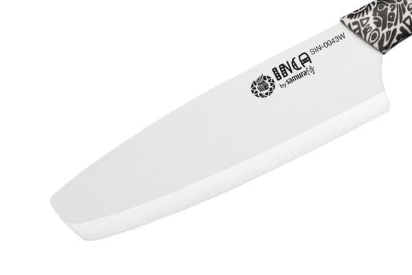 Samura INCA 6,5" Nakiri Kniv - Premium Hvid Zirconia Keramisk Klinge, Ekseptionelt Japansk Stål til Præcisionsskæring i Kulinarisk Mesterskab