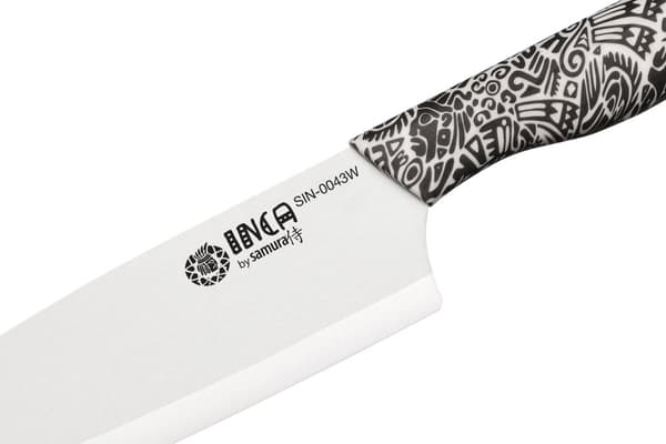 Samura INCA 6,5" Nakiri Kniv - Premium Hvid Zirconia Keramisk Klinge, Ekseptionelt Japansk Stål til Præcisionsskæring i Kulinarisk Mesterskab