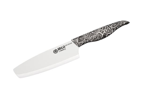 Samura INCA 6,5" Nakiri Kniv - Premium Hvid Zirconia Keramisk Klinge, Ekseptionelt Japansk Stål til Præcisionsskæring i Kulinarisk Mesterskab
