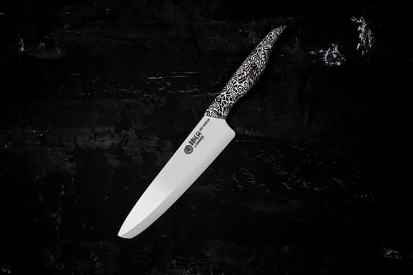 Samura INCA 7.4" Keramisk Kokkekniv - Premium Japansk Stål Køkkenkniv med Hvid Zirkonia Klinge til Præcisionsskæring og Kulinarisk Ekspertise