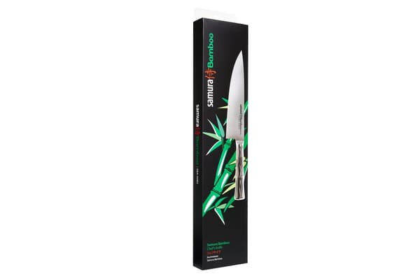 Samura Bamboo 8-Tommer Japansk Kokkekniv - Premium Stål Køkkenblad til Professionelle og Hjemmekokke