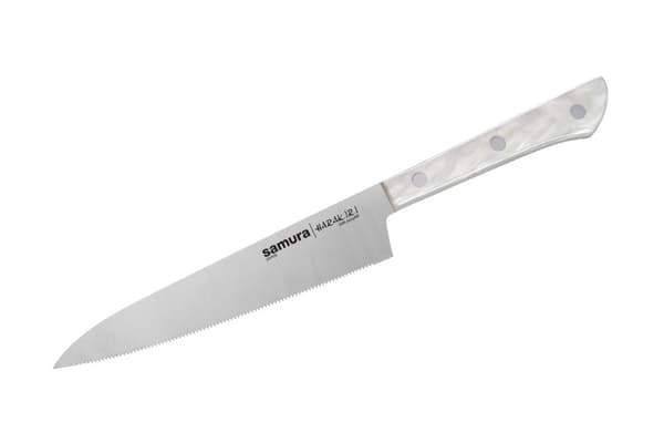 Samura HARAKIRI 6-Tommer Serrated Utility Kniv - Premium Japansk Stål Køkkenkniv til Alsidig Kogekunst Brug