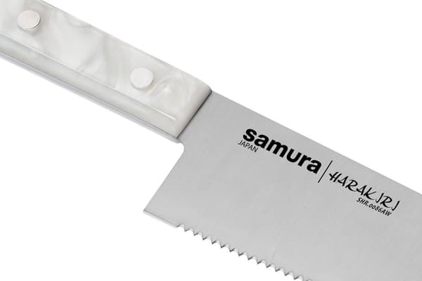 Samura HARAKIRI 8.2" Serrated Chef's Knife - Professionel Japansk Stålblad til Enestående Præcision og Langvarig Ydeevne i Kulinarisk Kunst