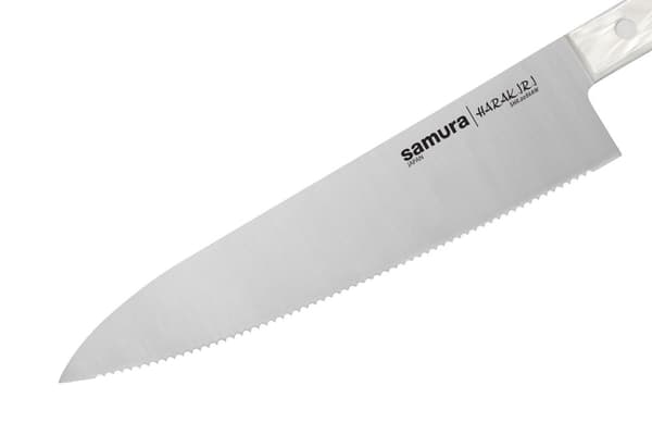 Samura HARAKIRI 8.2" Serrated Chef's Knife - Professionel Japansk Stålblad til Enestående Præcision og Langvarig Ydeevne i Kulinarisk Kunst
