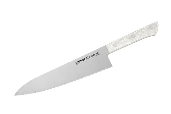 Samura HARAKIRI 8.2" Serrated Chef's Knife - Professionel Japansk Stålblad til Enestående Præcision og Langvarig Ydeevne i Kulinarisk Kunst