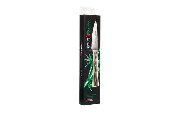 Samura Profi grøntsagskniv ultra-skarp, lille, lavet af japansk AUS 8 rustfrit stål, 8 cm klinge, stål håndtag, ergonomisk, rustfri, skrællekniv, køkk