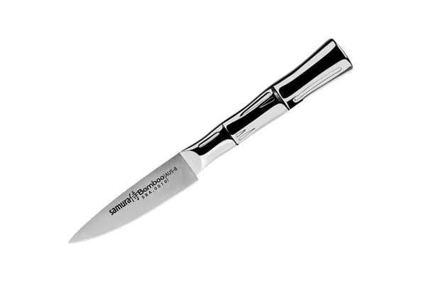 Samura Profi grøntsagskniv ultra-skarp, lille, lavet af japansk AUS 8 rustfrit stål, 8 cm klinge, stål håndtag, ergonomisk, rustfri, skrællekniv, køkk