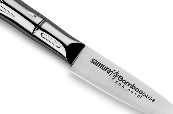 SAMURA Profi Messer Gavesæt Ultra-skarp, lavet af japansk AUS 8 rustfrit stål, 18 cm klinge, stål håndtag, ergonomisk, rustfri