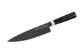 Pikkukuva 1 / 6: Samura MO-V Stonewash Profi Chefmesser erittäin terävä, suuri, japanilaisesta AUS 8 ruostumattomasta teräksestä, 20 cm terä, G10 hiilikuitukahvalla, y