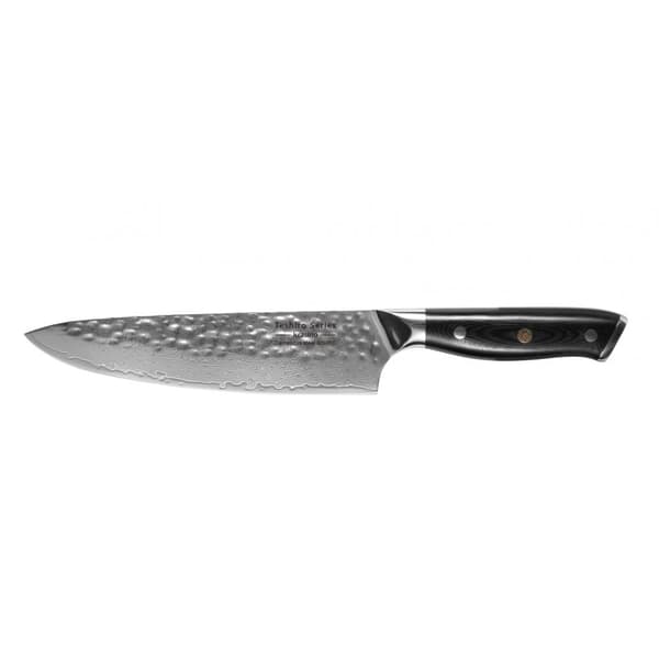 Teshiro Kokkekniv, Damaskusstål 67 Lag, HRC 60, 20 cm Klinge