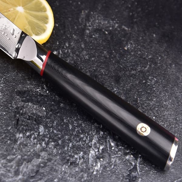 Yamada Skiveskåret Kniv, Damaskus Stål, HRC 60, 20 cm