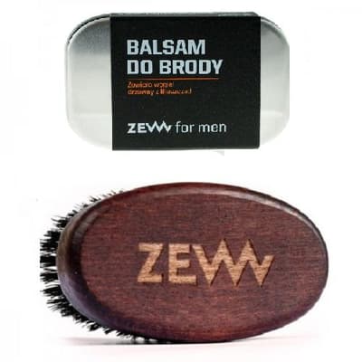 ZEW FOR MEN_SET Stylowy Brodacz balsam do brody 80ml + Szczotka Brodacza do profesjonalnej pielęgnacji zarostu