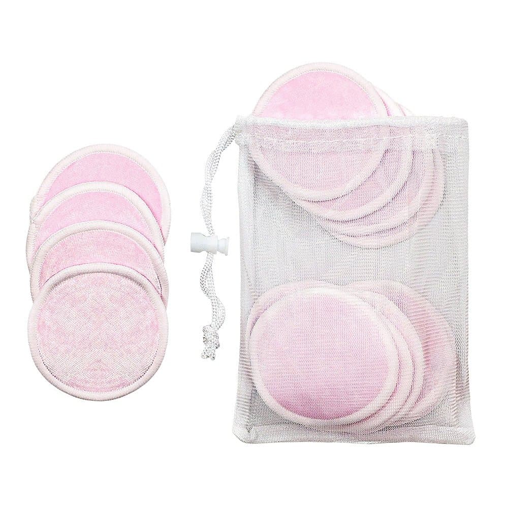 16x Gjenbrukbare Sminkepads - Rosa