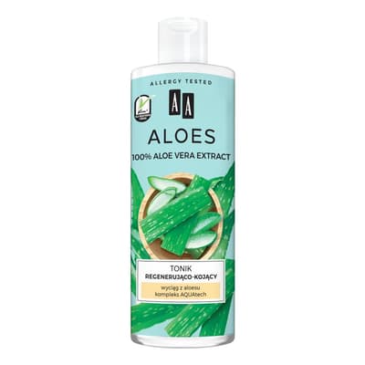 AA 100% Aloe Aloe Vera ekstrakt regenererende og beroligende tonic 400ml
