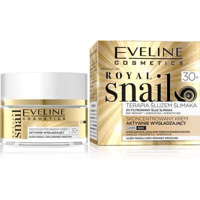 Eveline Royal Snail slim snail 30 + terapi fokuseret aktivt udjævning creme til dag og nat 50ml