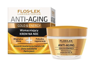 FLOSLEK Guld Anti-Aging & Energi forstærke 40+ Night Cream 50ml