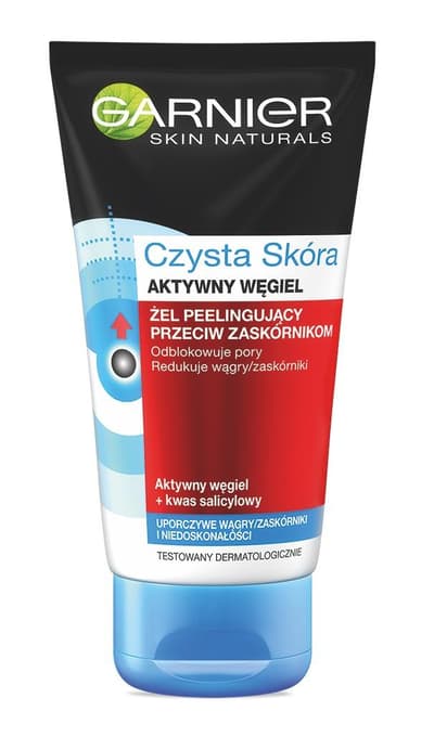 Garnier Skin Naturals Pure Skin Aktiv Intensiv Kul eksfolierende gel til ansigtet 150ml