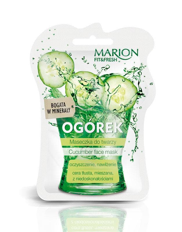 MARION Fit & Fresh Face Mask ansiktsmask rengöring och fuktgivande gurka 7,5ml
