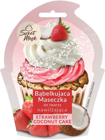 MARION Söt bubblande Mask fuktgivande ansiktsmask Jordgubbstårta & Coconut 6g