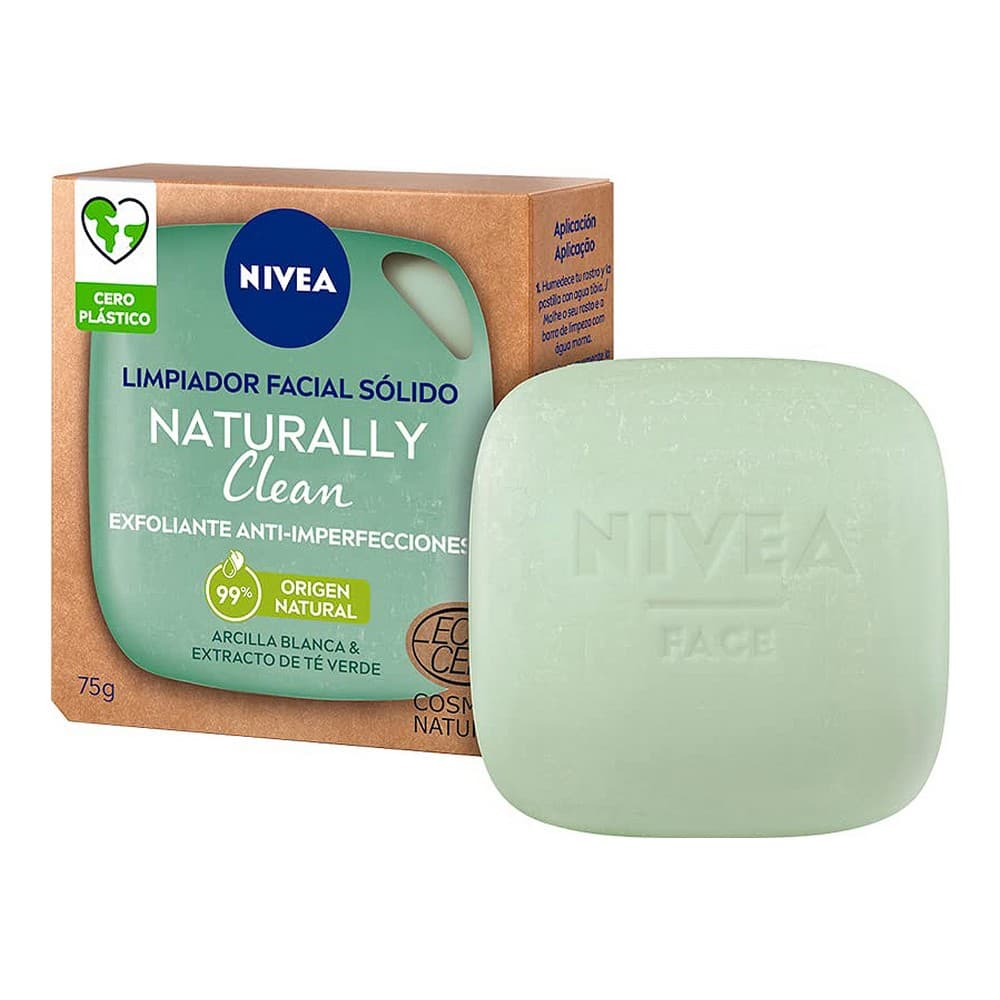 Ansiktsrenser Naturally Clean Nivea Solid Peeling Anti-imperfeksjon (75 g)