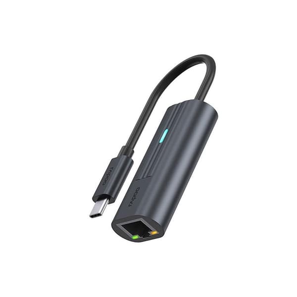 RAPOO Adapter UCA-1006 USB-C to Gigabit LAN Svart