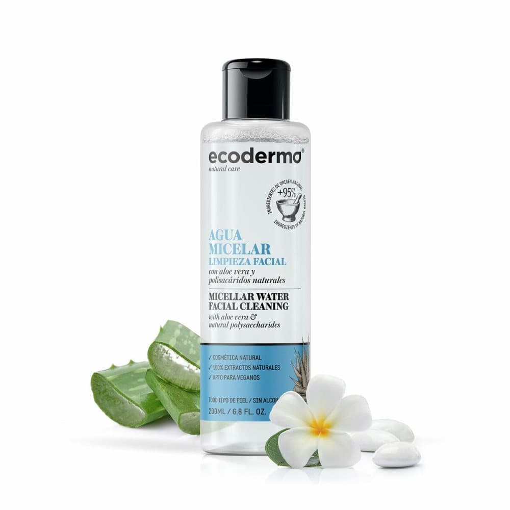 Micellärt vatten Ecoderma Ansiktsrengöring (200 ml)