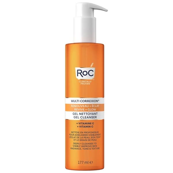 Gel Rengörande - RoC - Förnyelse + Lyster - 177ml - För alla hudtyper - Vitamin C
