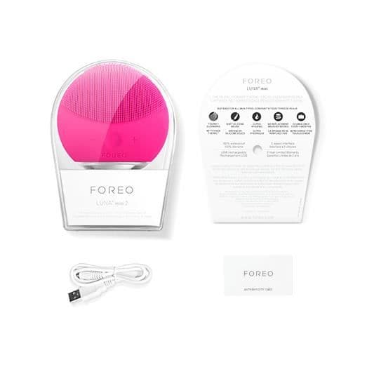 FOREO Luna Mini 2 Ansiktsrengöring &amp; massageborste - Fuchsia Rosa